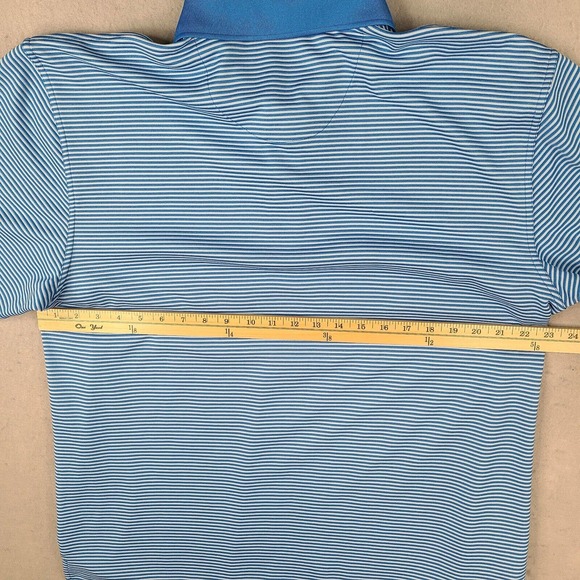 Cubavera Polo Shirt Men's XL Blue Striped Golf Short Sleeve Casual Outdoor - Picture 9 of 12